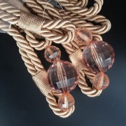 Tie Back - Beige - Beaded Rope